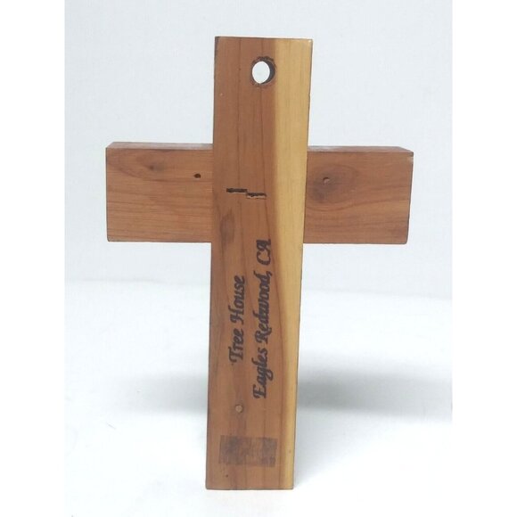 Handmade Wall Cross Wood w/silver Crucifix Home Wall Decor religious Catholic - Picture 6 of 10